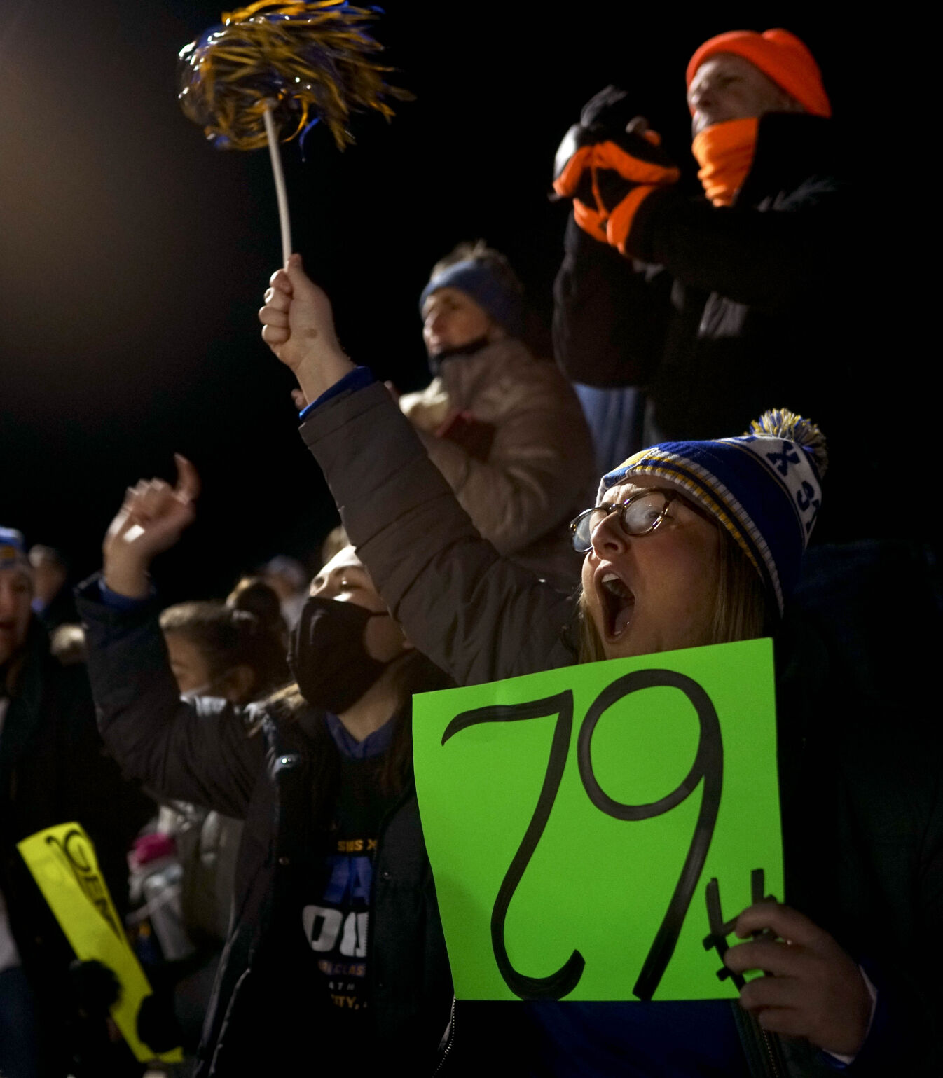 Grace Gengler cheers for St. Pius X High School